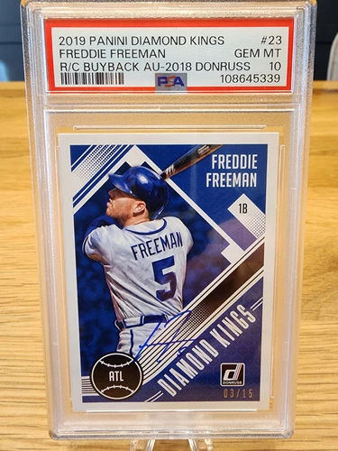 2019 Diamond Kings - Freddie Freeman - PSA 10 - On card auto - 03/15