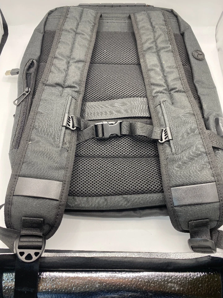 Mochila de viaje de ocio BISON DENIM USB de carga para hombre Foto 4 de 4