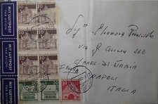 9 FRANCOBOLLI su Lettera viaggiata FEBBRAIO 1969 GERMANIA BUNDESPOST
