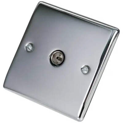 BG Nexus Metall TV Co-Axial Steckdose - Chrom poliert