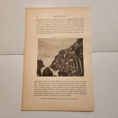 The Botallack Mine England C. 1882 Engraving (276)