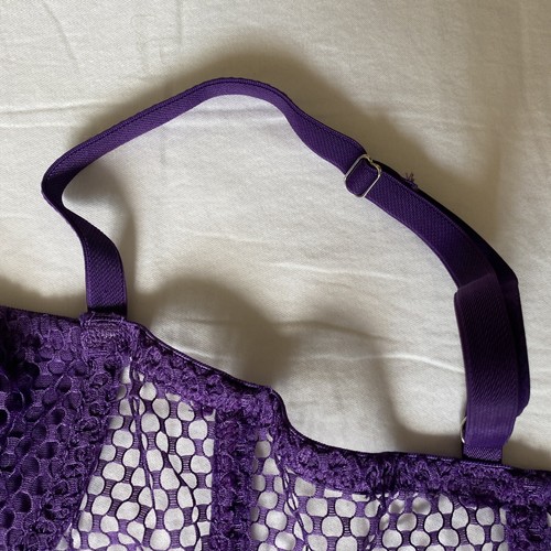 Out From Under Corset Mesh Bustier Women M Demi Purple Fairy Grunge Whimsigoth - Picture 5 of 12