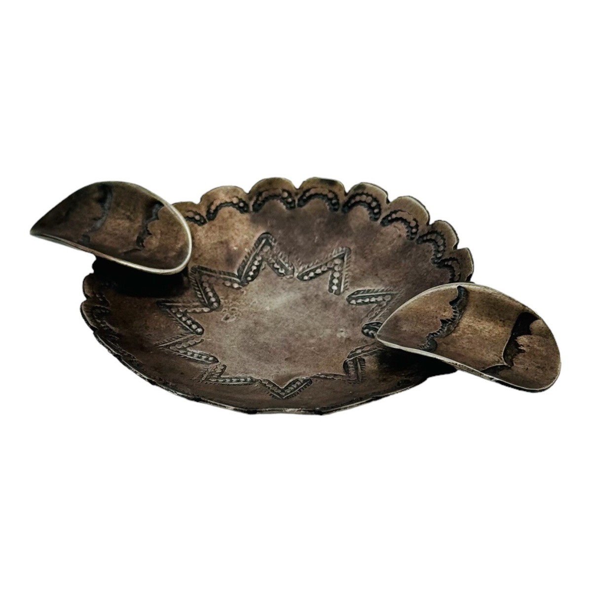 Vintage Sterling Silver Navajo Ashtray Fred Harvey Era Native 