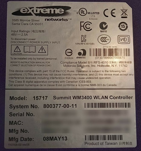 Exterme Networks Summit WM3400 WLAN Controller - Photo 3/3
