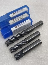 Assorted 1/2  Niagara Carbide End Mills, 3, 5 Flute, New, lot of 3 
