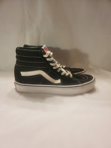 vans high tops white with black stripe