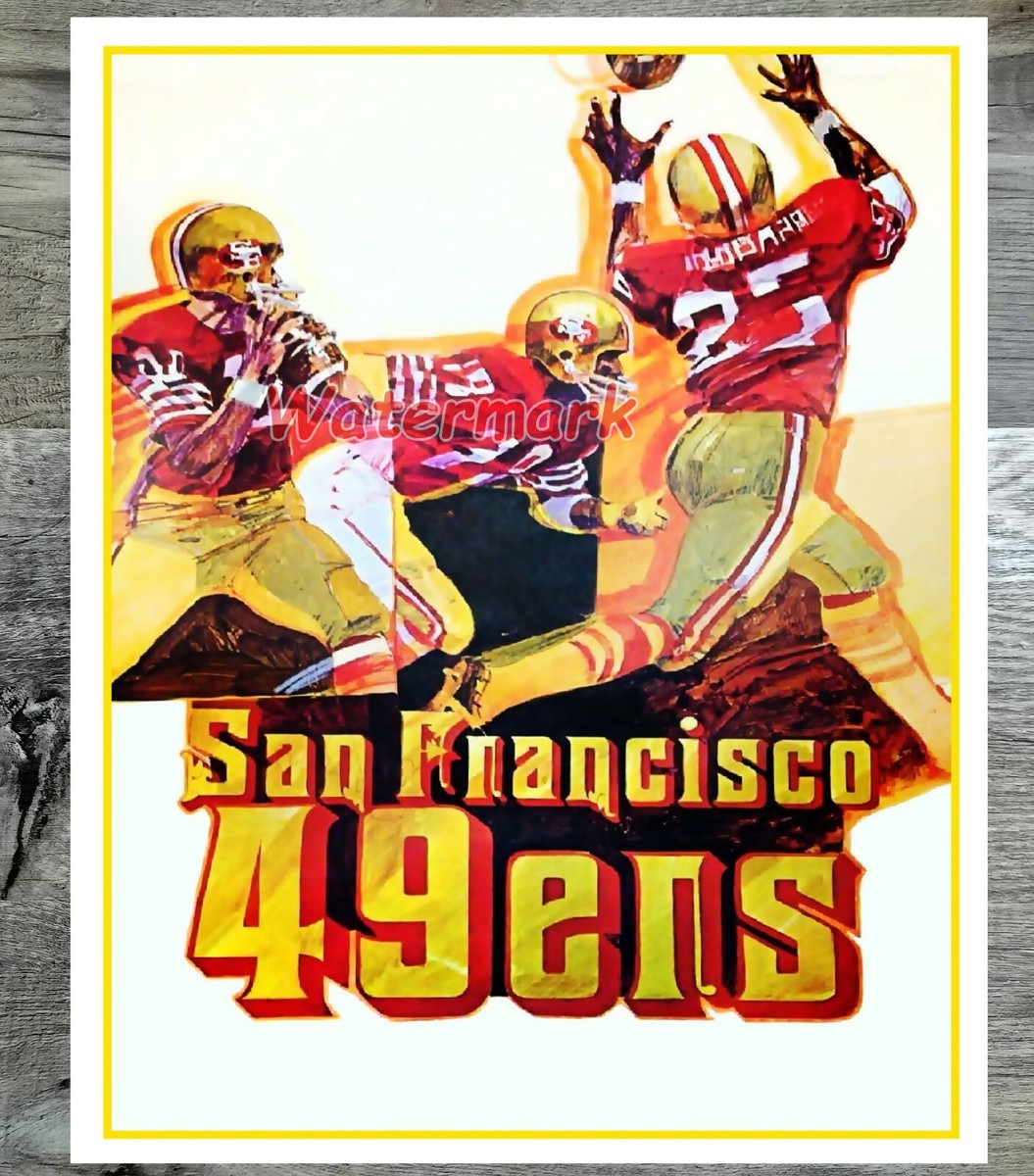 Vintage NFL San Francisco 49ers Color Poster Print X 10 REPRINT