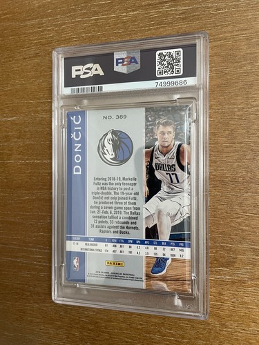 2018-19 Chronicles Luka Doncic Plates Patches #389 SP /249 Rookie RC PSA 8 READ - Picture 6 of 9