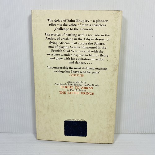 Wind, Sand & Stars by Antonie de Saint-Exupery Small Paperback 1975 Biography - Picture 2 of 9