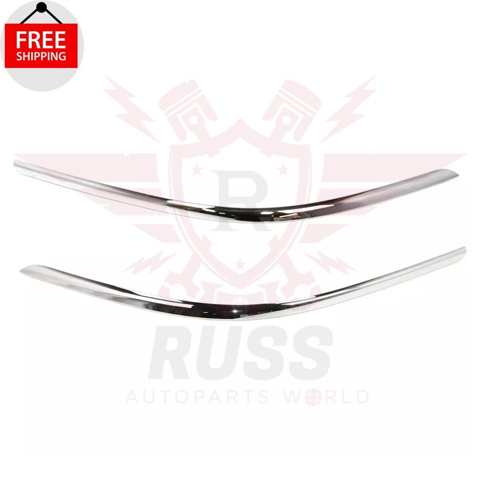 New Front Bumper Molding Trim Chrome Left & Right For 2003-2011 Lincoln Town Car Foto 2 de 4