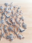10/30 x Kleine Maritime Anhänger/Verbinder im Set Schmuck Basteln Deko Charms