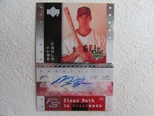 Angels Matt Brown Signed Autographed 2007 Upper Deck Clear Path To Greatness