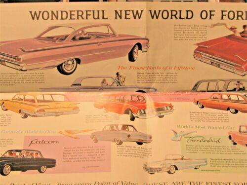 Original 1960 Ford - Fold Out Color Sales Brochure vg+ - Picture 3 of 5
