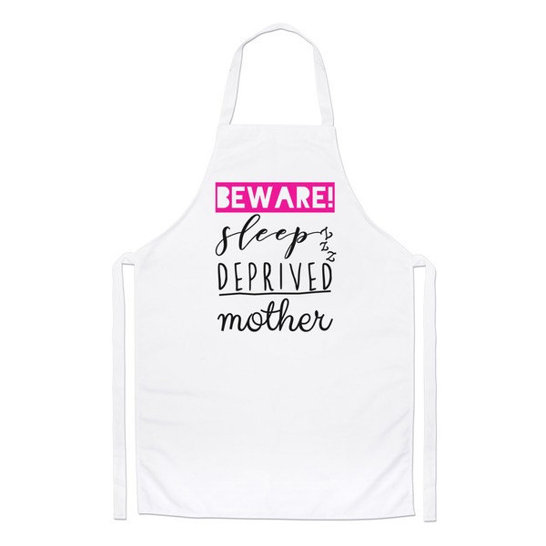 Beware Schlaf Deprived Mutter Koch SchüRze - Muttertag Mutter Lustig Kochen-image