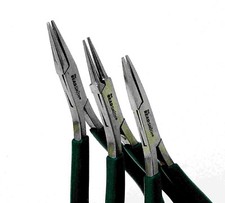 Set Of 3 Micro Fine Tip Pliers By Beadsmith In Wood Base