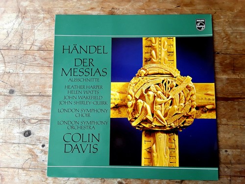 HANDEL - MESSIAH - EXTRACTS - VINYL LP - COLIN DAVIS - ORCHESTRAL - PLAY TESTED