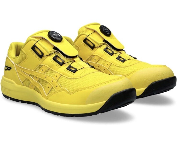 ASICS Safety Shoes Winjob CP209 BOA WIDE Yellow Working Shoes RARE