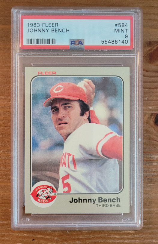 1983 Fleer Johnny Bench #584 PSA 9 Cincinnati Reds (D)