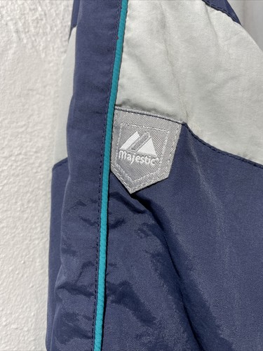 Seattle Mariners Majestic Gray & Navy Blue Men's Zippered Jacket * Size Large * - Picture 4 of 11