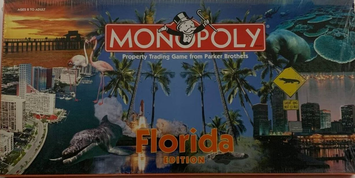 Vintage Monopoly Florida Edition Board Game 1998 Hasbro USAopoly Sealed