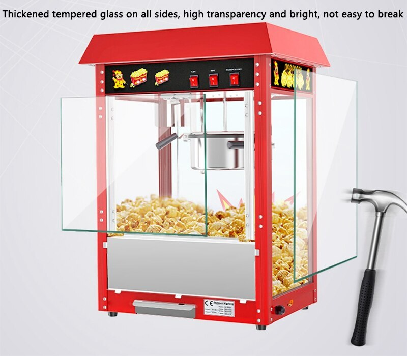 Popcorn Machine Electric Heating Corn Puffing Grain Blasting Machine Cinema KTV