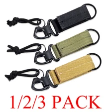 Tactical Molle Hanging Belt Carabiner KeyHook Webbing Buckle Strap Clip Backpack