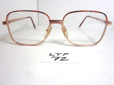 Vtg 80s TITANIUFLEX 1014 Eyeglass Frame 18KGP Gold Amber LTP-72 
