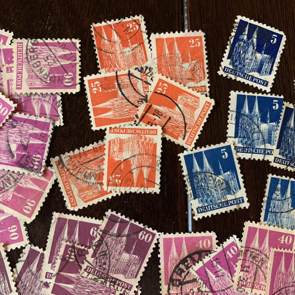 1948 GERMANY ARCHITECTURE BUILDINGS LOT OF 85 STAMPS  - Image 3 of 4