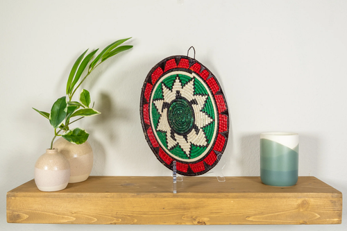 Placa de cesta de tortuga roja verde y negra - Imagen 6 de 10