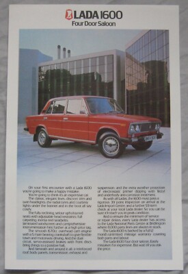Lada 1600 Four Door Saloon Sales Sheet Brochure