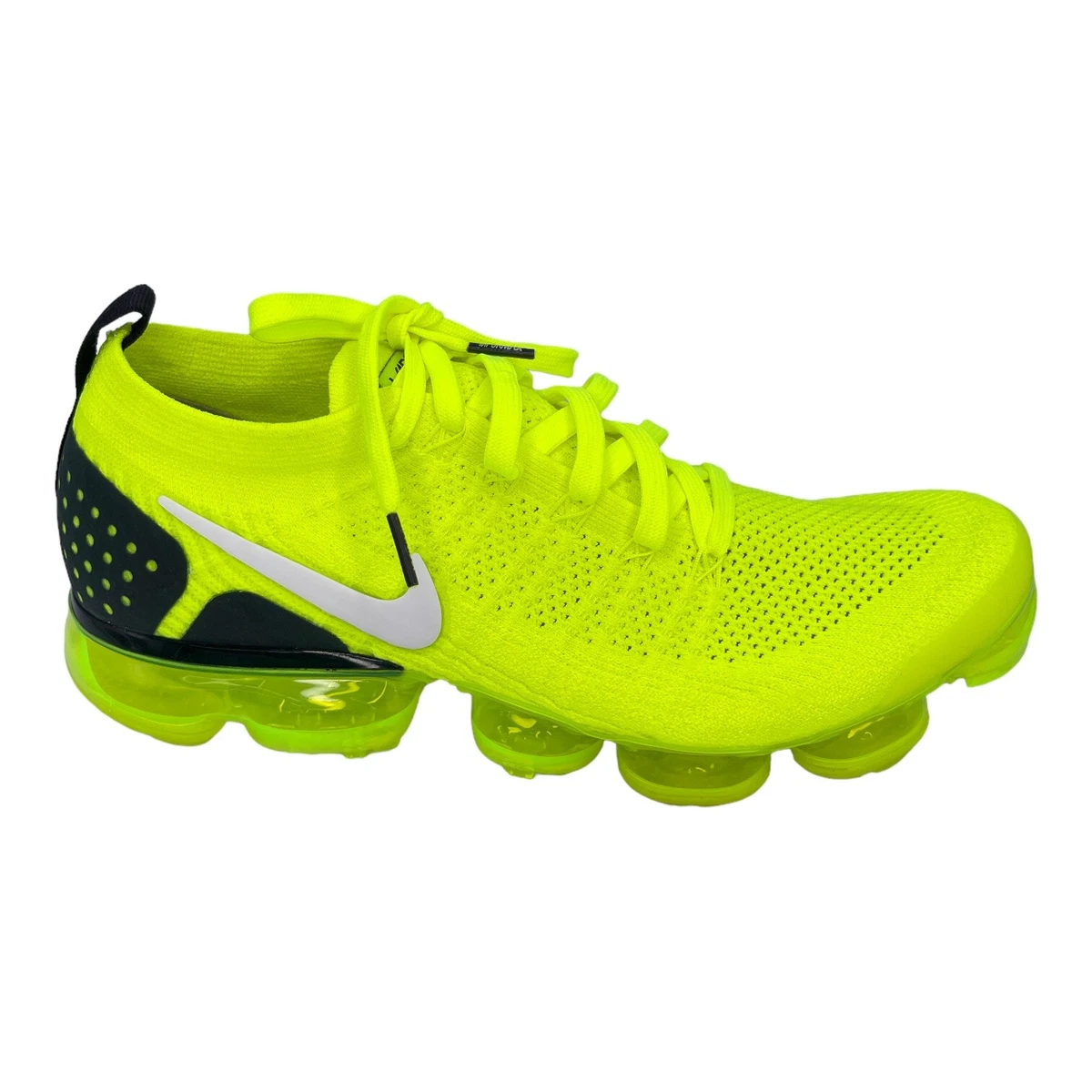 Nike Air Vapormax Flyknit 2 Neon Volt Green Yellow Black Mens Size 11
