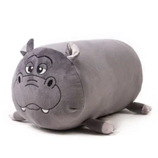 STPGOODS Hippo Bolster Pillow Hugging Pillow Decorative Roll Pillow 13"