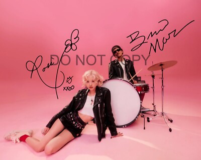 Rosé Rose & Bruno Mars 8x10 SIGNED REPRINT Photo APT Blackpink POP