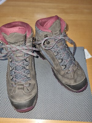 Hanwag Goretex Bergstiefel Wanderschuhe Vibram  Sohle  Gr.39,5 UK 6 Grau 