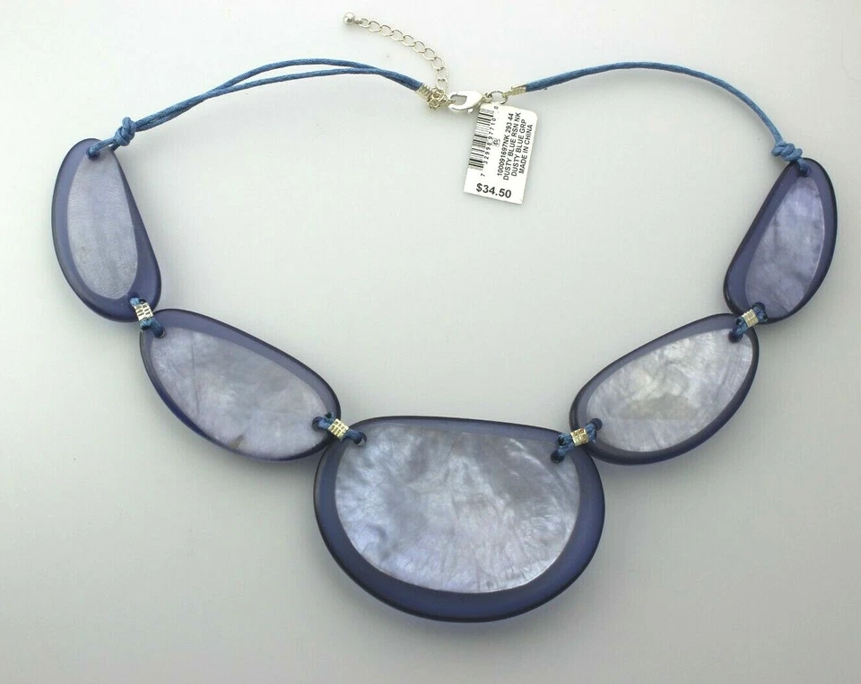 Style & Co Blue Resin Statement Necklace, 21-1/2" + 3" extender - Image 2 of 2
