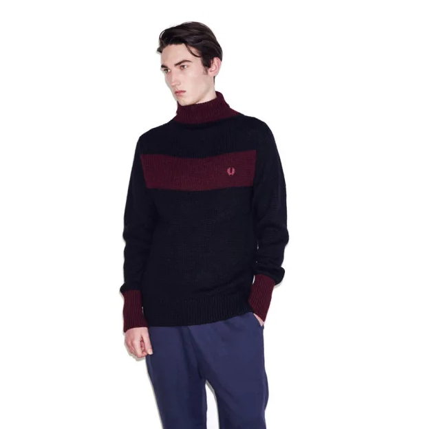 Fred Perry X Nigel Cabourn Goalkeeper Roll Neck Jumper 38 TD018 LL