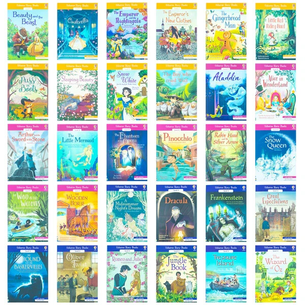Usborne Storybook Reading Library Collection 30 Books Set Level 1 Beginner
