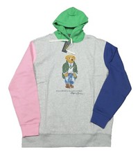 Polo Ralph Lauren Big  Tall Men's Grey Polo Bear Fleece Pullover Hoodie