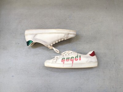 CLASSIC　　　　　　　　　　　　　　　　GUCCI Gucci Ace Sneakers Men US 9 White Leather Shoes Low Tops Italy