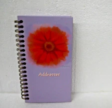 Day Timer Morrow Florals Compact Telephone Address Book 6-3/4" x 4" Purple Cover