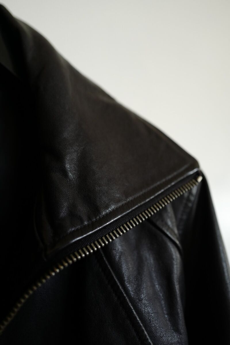 Rare Rick Owens FW09 Crust Oiled Calf High Neck Intarsia Rare Rick Owens FW09 Crust Oiled Calf High Neck Intarsia