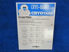 DB Cryo-Babies CryoTags Tube Laser Labels 2.625x1.00 Qty 600 LCRY-1258 White
