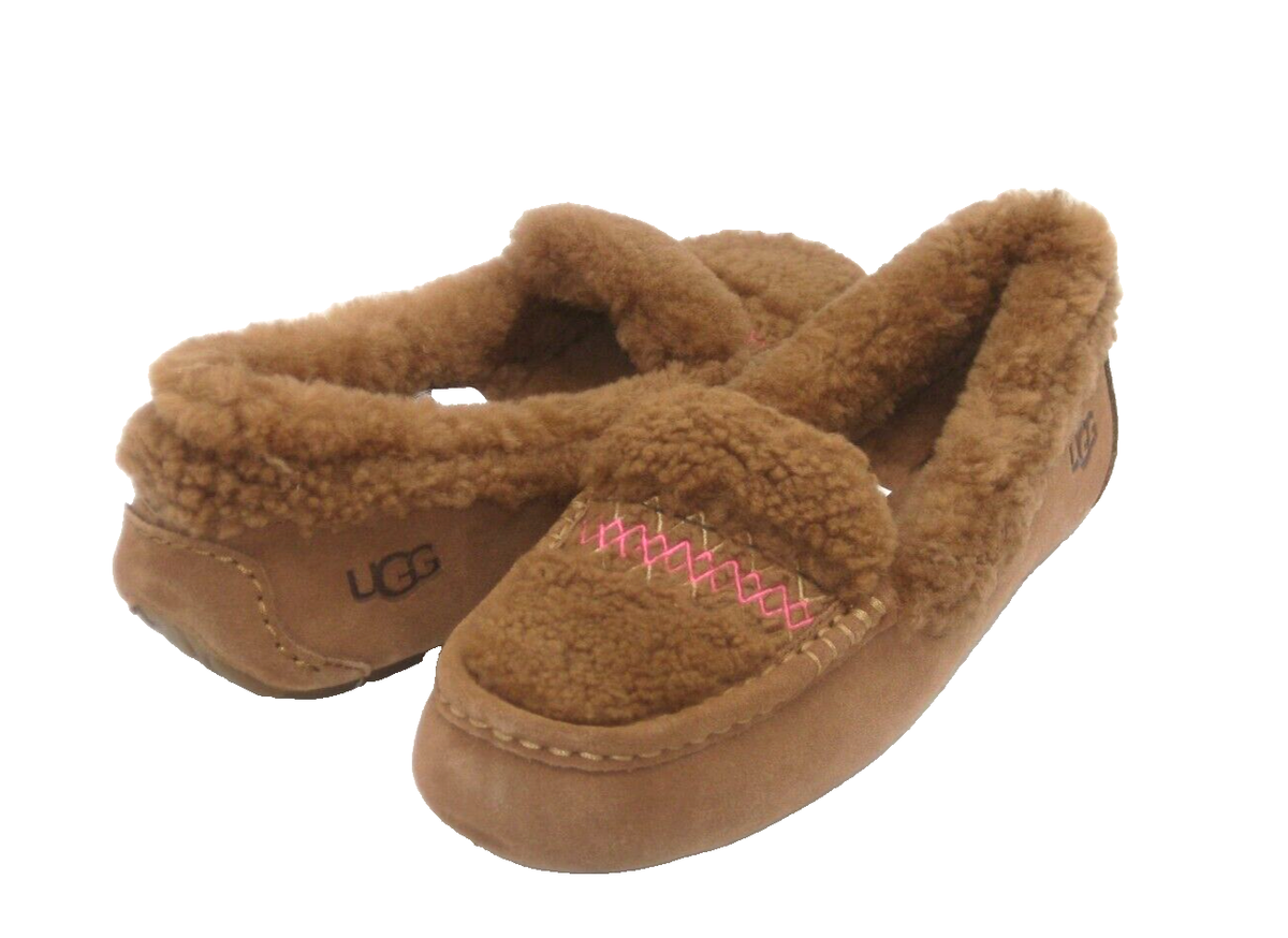 UGG ANSLEY UGGBRAID WOMEN SLIPPER SUEDE HARDWOOD US 10 /UK 8