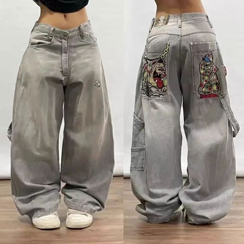 Jnco Unisex Hip-Hop Skateboard Hosen Baggy Wide Leg Casual Fit Denim Retro Jeans - Bild 51 von 52