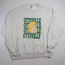 Vintage Jerzees Sweatshirt Made in USA Ottoville Crewneck Gray 90s Mens 2XL