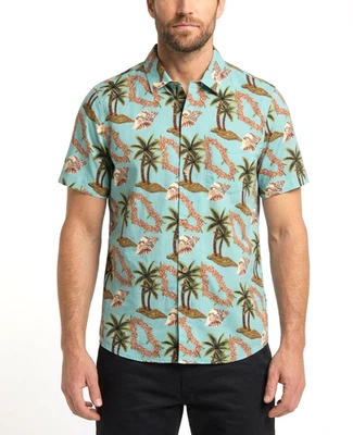 Chemise à fleurs hawaïenne SCOTCH & SODA homme taille L manches courtes VR4063 - Photo 1/4