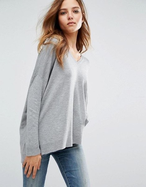 Women Polo Ralph Lauren Sweater Silver Nylon 34 /