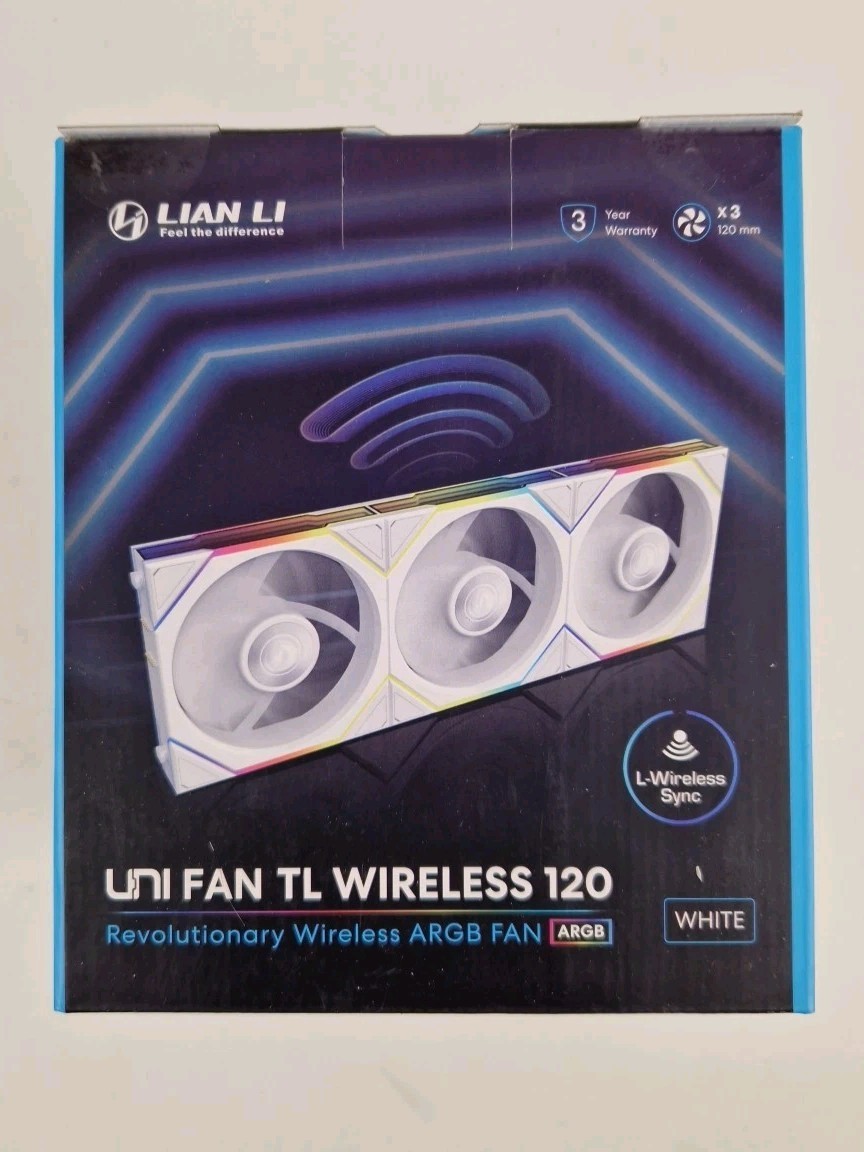 LIAN LI - Pack de 3 Ventilateurs de boîtier Uni Fan TL Wireless RGB 120mm Blanc