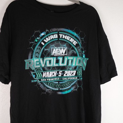 AEW Revolution 2023 Shirt XXL I Was There San Francisco Live Event Wrestling