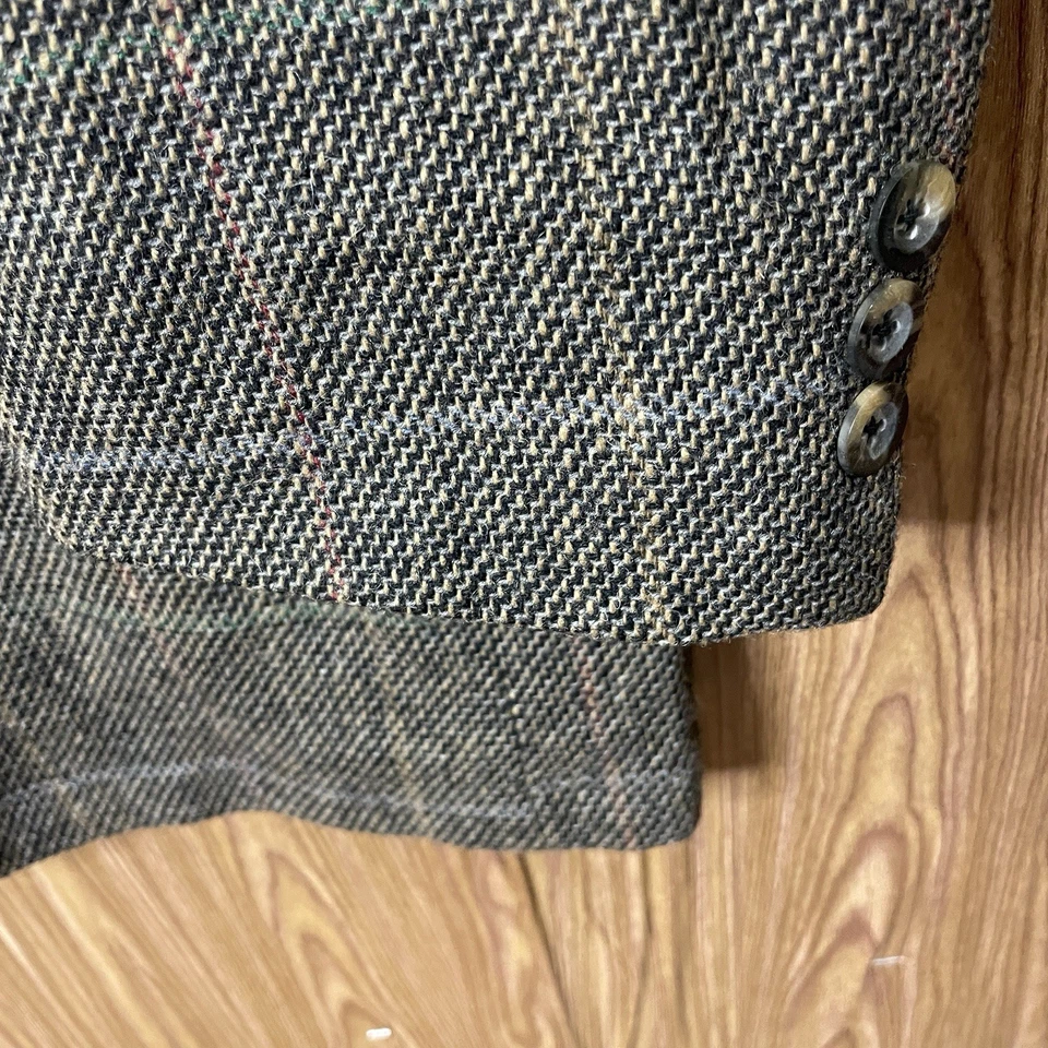 Abrigo Deportivo Kuppeheimer Edición Premier Para Hombre 46L Marrón Multicolor Cuadros Tweed Foto 3 de 4